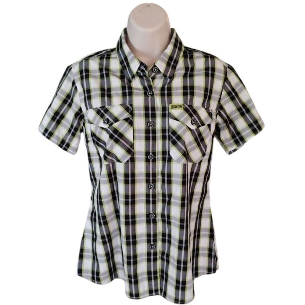 Dixxon Flannel The Deuce Bamboo Short Sleeve Women’s Medium Button Up Shirt Lime